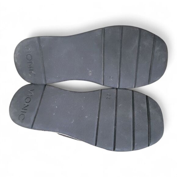 Vionic Codie Women's Leather Sneaker Slip On Black 8 Elastic Band Comfort Casual - Picture 8 of 9